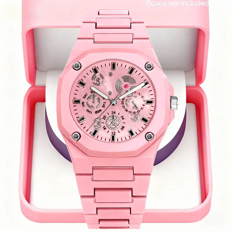 1-piece new watch, polygonal dial, fashionable and trendy accessory for outfit coordination