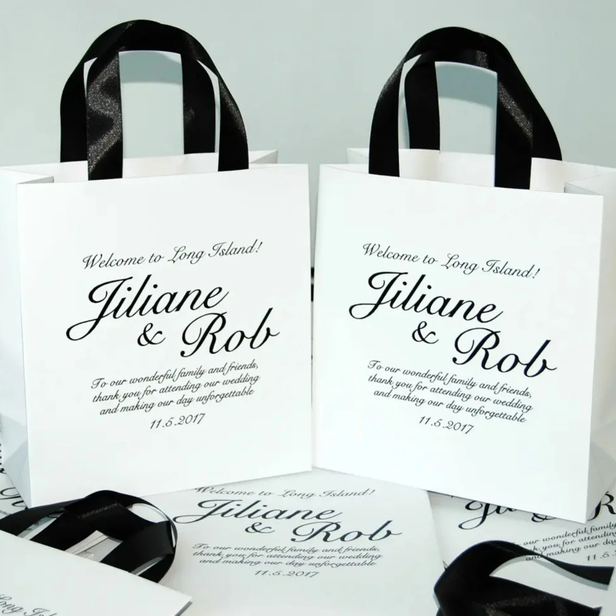 

Свадебные сумки приветствия на заказ: элегантные ручки из атласной ленты