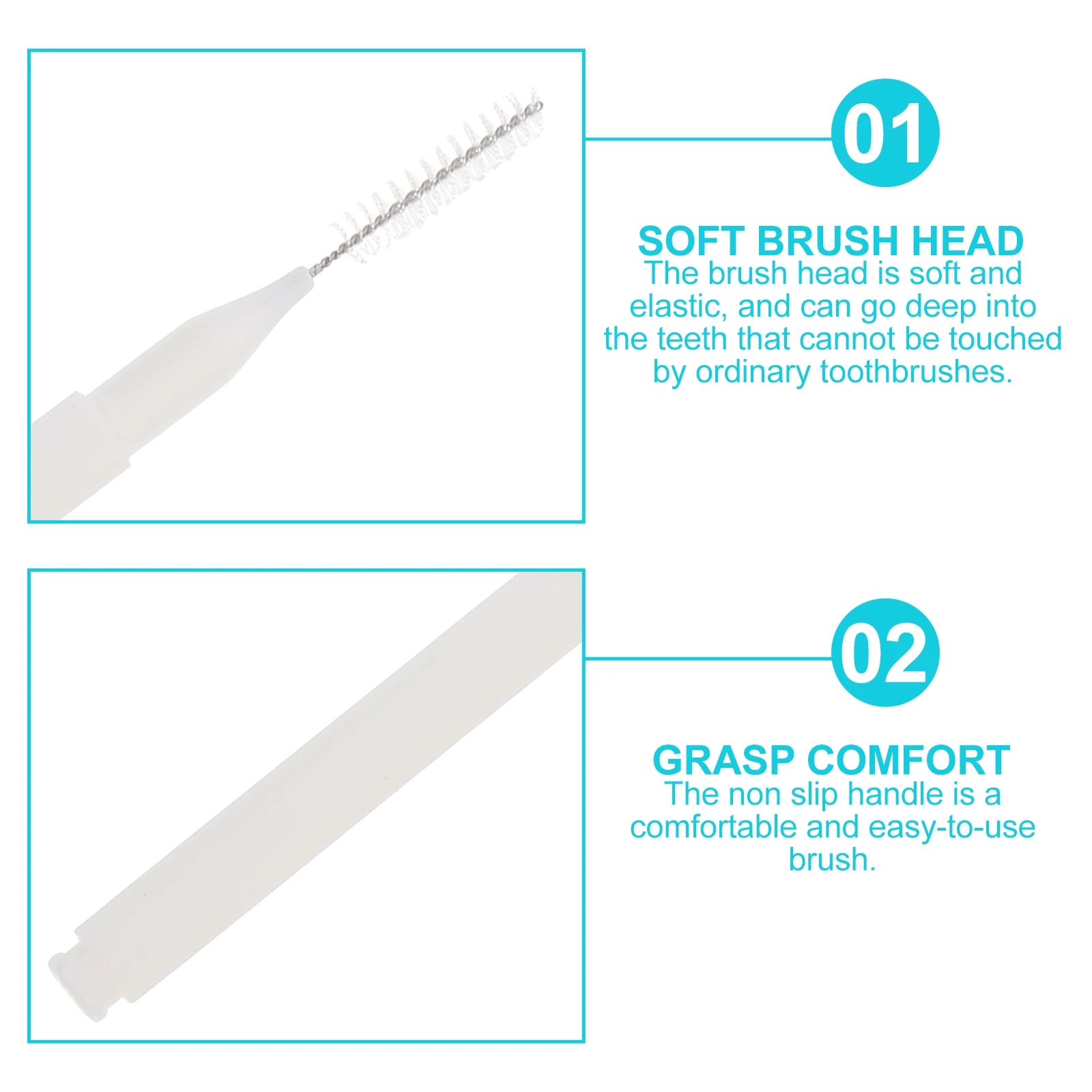 

10 Pcs Interdental Brush Cleaning for Teeth Stick Inter-dental Oral Care Tool Plastic