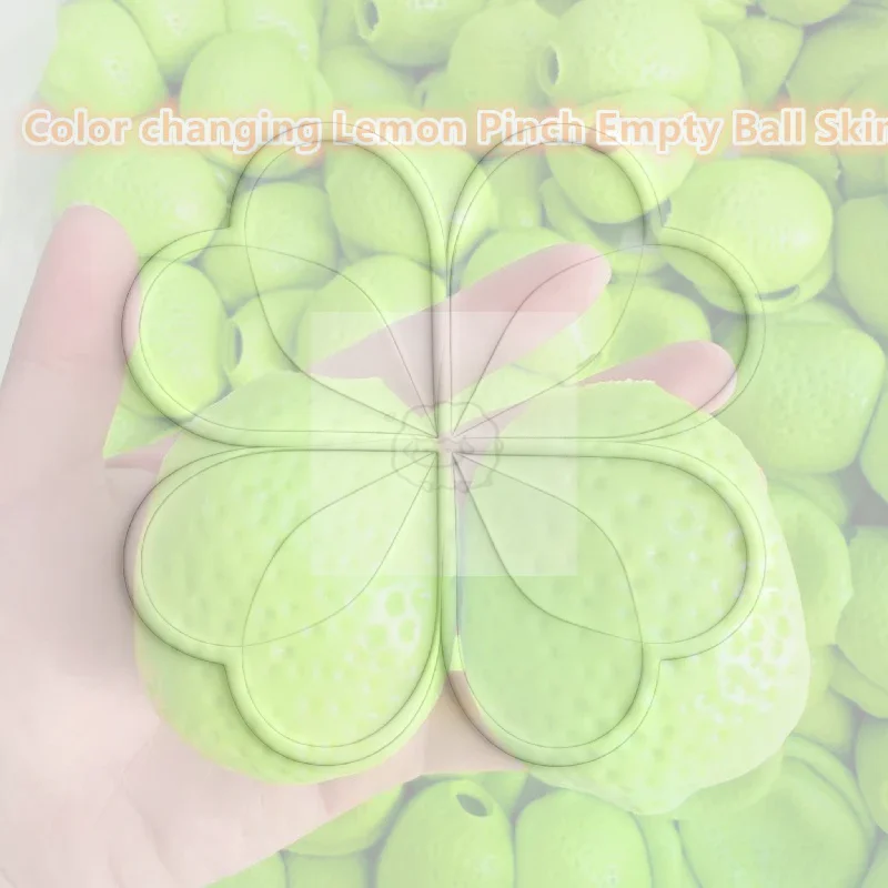 1/2Pcs Color Change Lemon Stress Ball Squeeze Toy Ball Skin Make Fidget Ball For Diy ASMR Sensory Stress Relief Toy