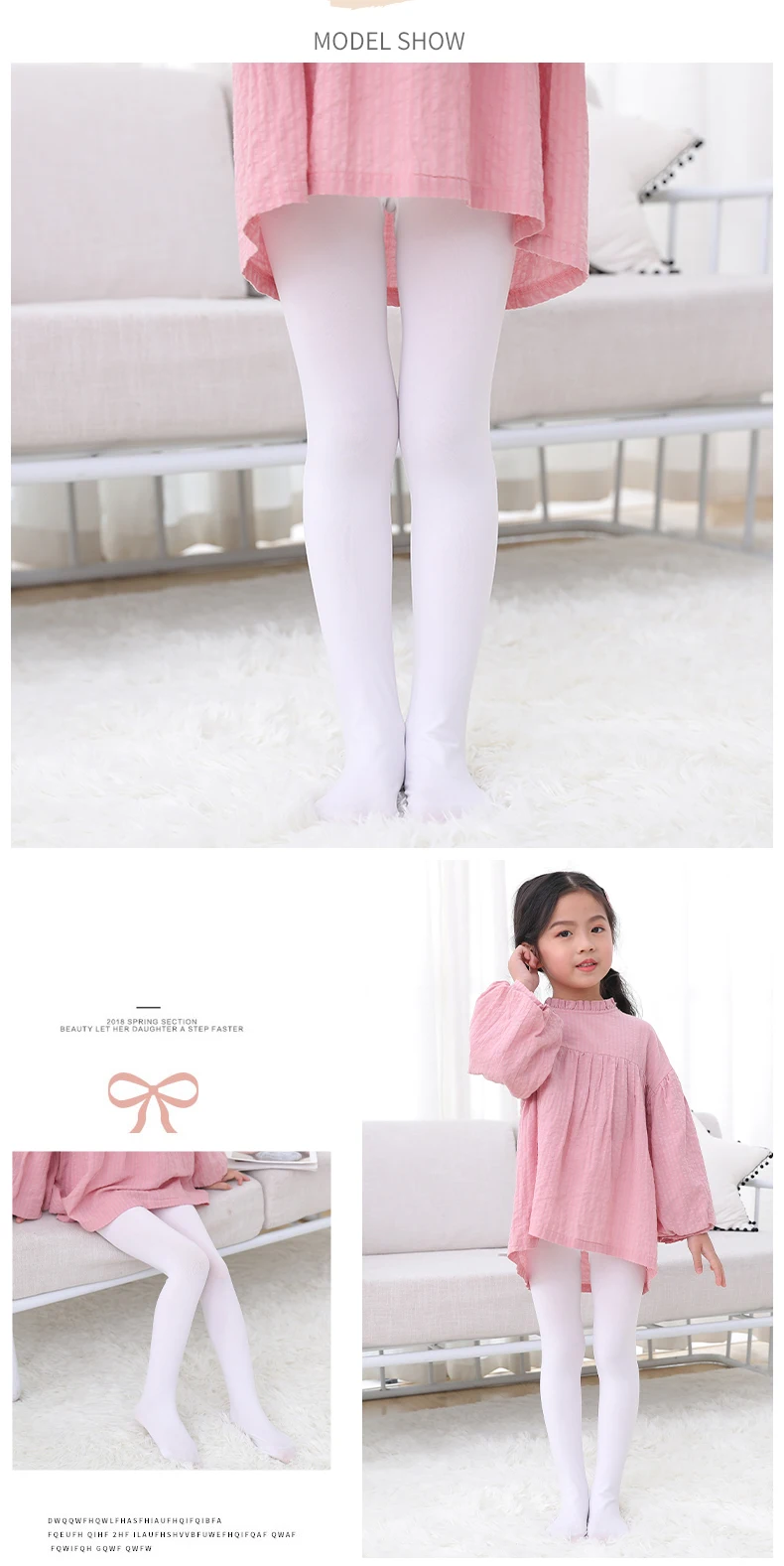 Frühling Mehrfarbige Kinder Mädchen Strumpfhose Ballett Tanzstrumpfhose Kleinkind Kinder Strümpfe Samt Weiß Herbst Baby Schüler Strumpfhose – Detail 1