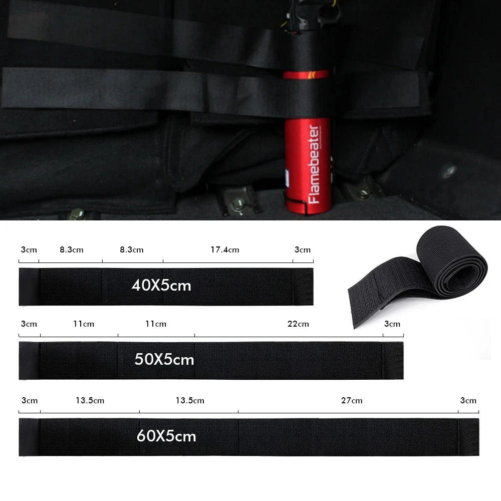 1 قطعة النايلون سيارة جذع تخزين حزام ثابت 40-80 سنتيمتر العالمي السيارات الداخلية حزام المنظم لطفاية حريق وتأمين البضائع #6