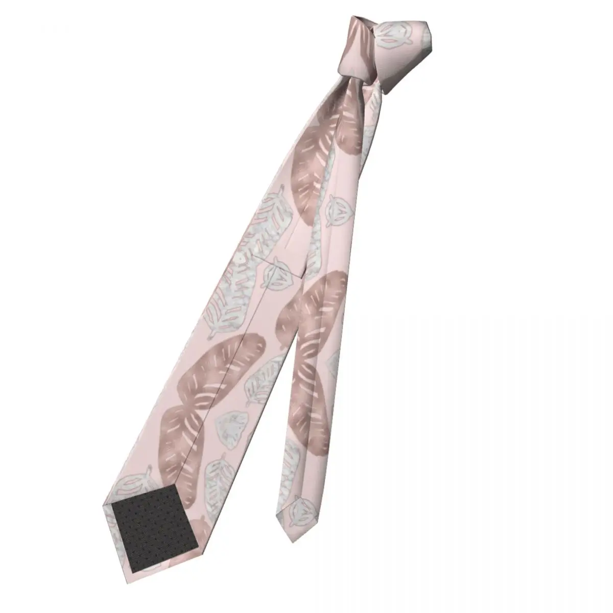 Rose Gold And Marble Feather Necktie Unisex Polyester 8 cm Agate Copper Nordic Neck Ties for Mens Casual Wide Gravatas Office