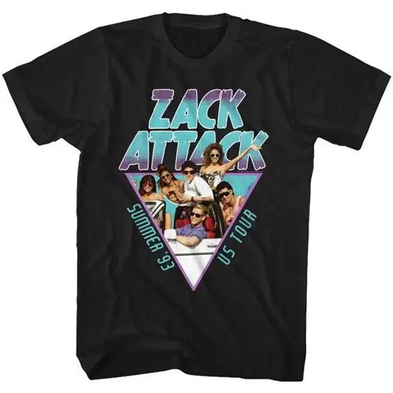 Saved By The Bell Cast Convertible ZACK ATTACK Summer 93 US Tour Men's T Shirt