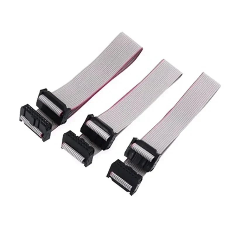 2.54mm Pitch FC-6P/10P/14P-40P JTAG Cable, 30cm Gray Flat Ribbon Data Cable for AVR ISP Programming