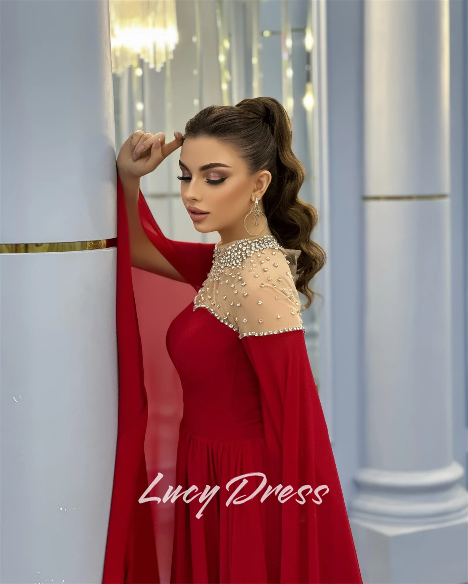 루시 맞춤형 웨딩 파티 드레스 이브닝 드레스 여성 우아한 여성 드레스 2025 여성 특별 행사 드레스 프롬 드레스