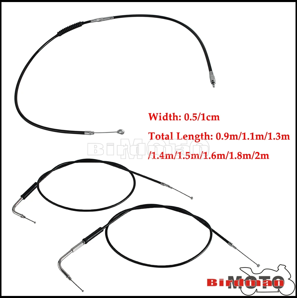 Moto Throttle Clutch Cable Wire Line For Harley Sportster XL883 XL1200 1996-2015 Accelerator line 0.9/1.1/1.3/1.4/1.5/1.6/1.8/2m
