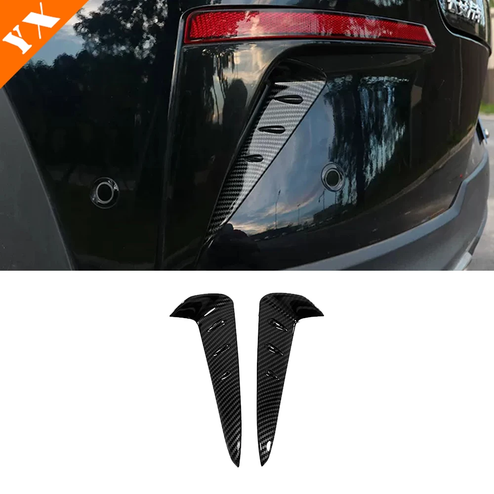 For Changan UNIT Accessories 2020-2024 Carbon Red Chrome Car Rear Fog Light Cover Rear Window Trim Decor Sticker Anti Scratch