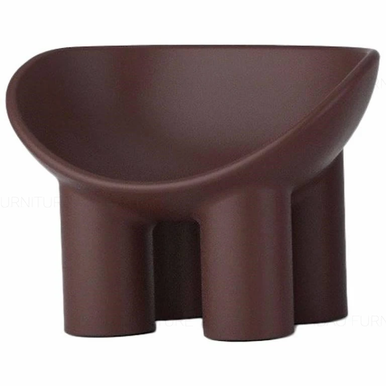 Leisure coffee dining chair sofa armrest elephant leg chair Italy modern  art minimalist round Roly Poly simple designer