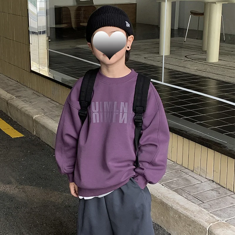 Boy Hoodie Korean New Children Long-sleeved Bottom Shirt Burst Boy Hoodie Children Baby Shirt Spring and Autumn Fashion Top