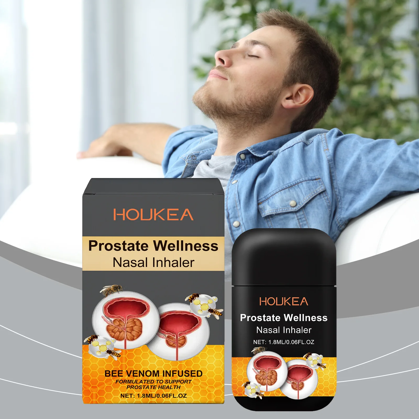 Prostate Wellness Nasal Inhaler Improve Urinary Tract Function Treat Prostatitis Prostate Frequent Urination Treatment Inhaler