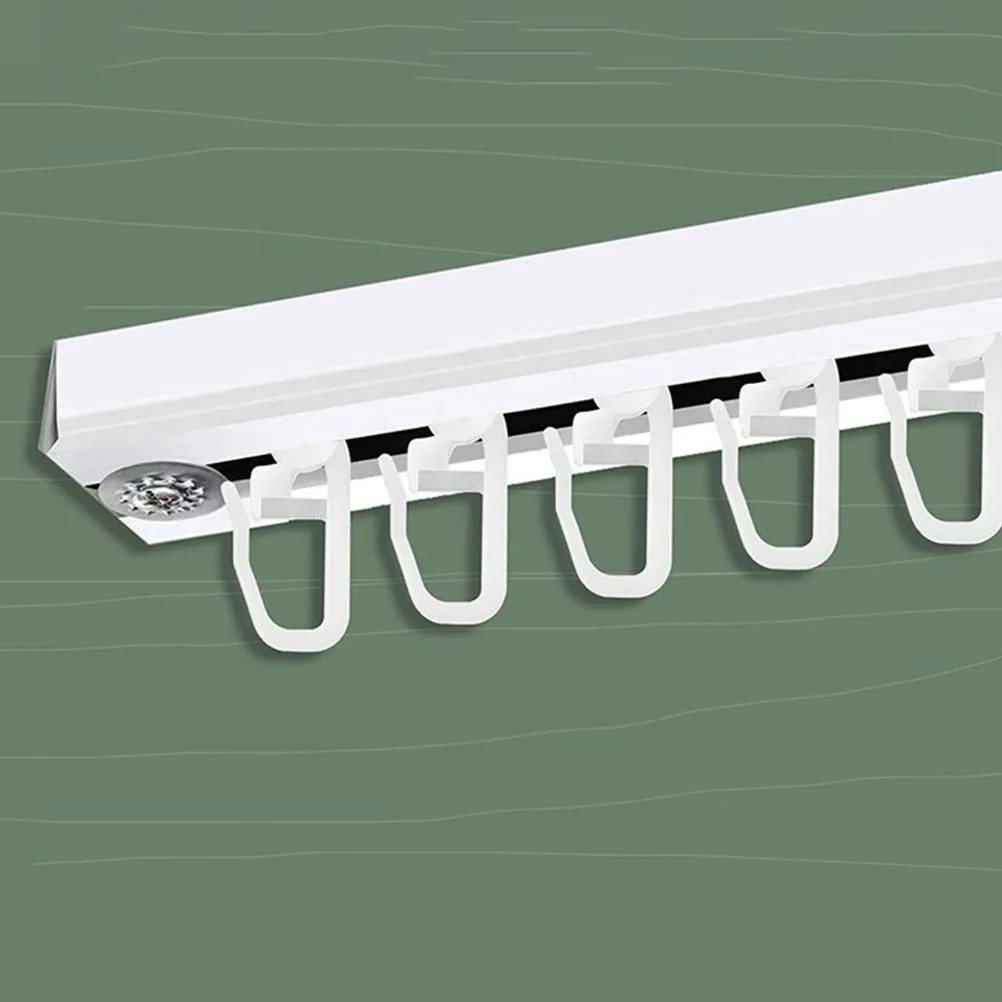 

50 Pcs Shower Curtains Hooks Curtain Rail PVC Pulley Plastic Door Rod Hooks Drapes Shower Bathroom Accessories Hardware