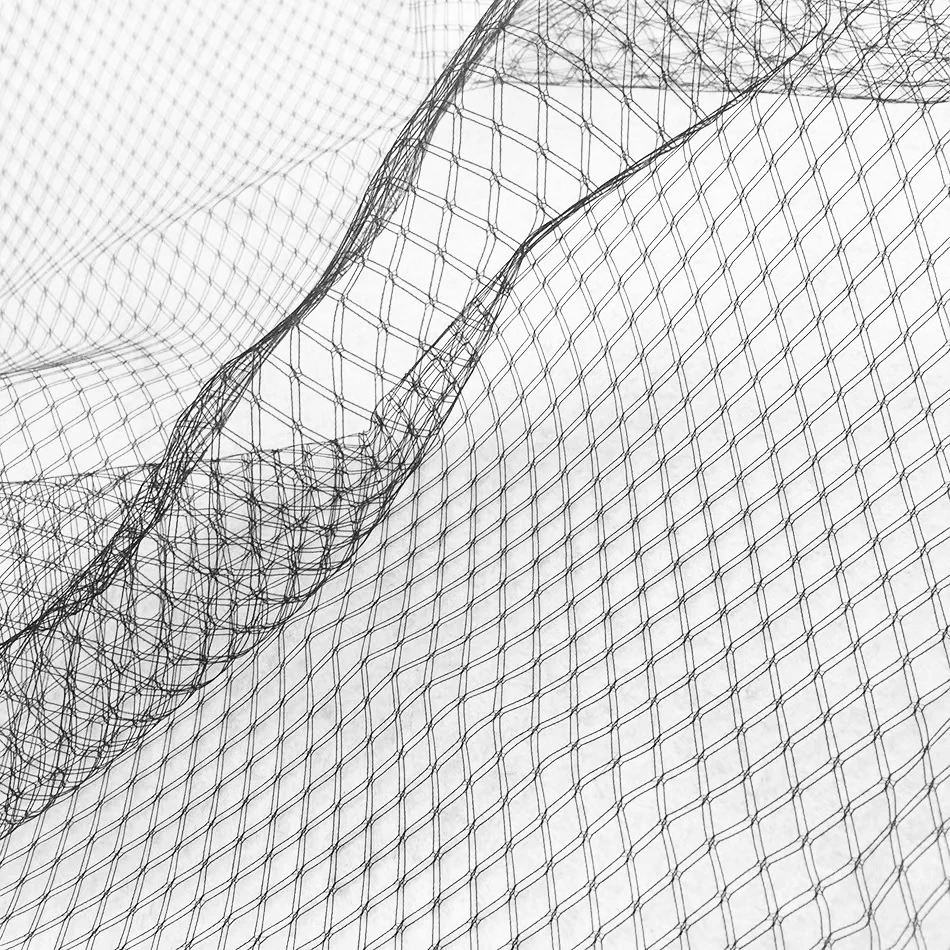 Double Line Diamond Grid Tulle Fabric, Mysterious Sexy Mask, Headwear Decoration, Wedding Dress Mesh Cloth, DIY Sewing Accessori