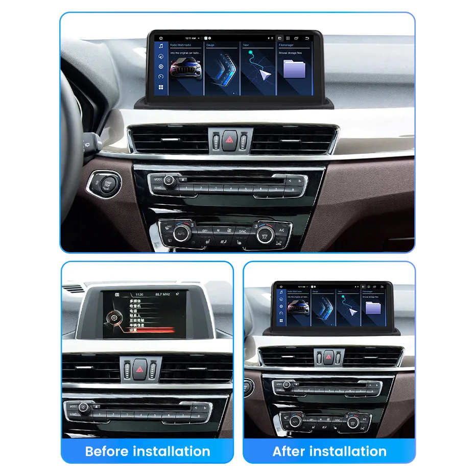 Car Radio Android All in one For BMW X1 F48 X2 F49 2016-2017 NBT Multimedia Player Intelligent System For Car-play Android Auto