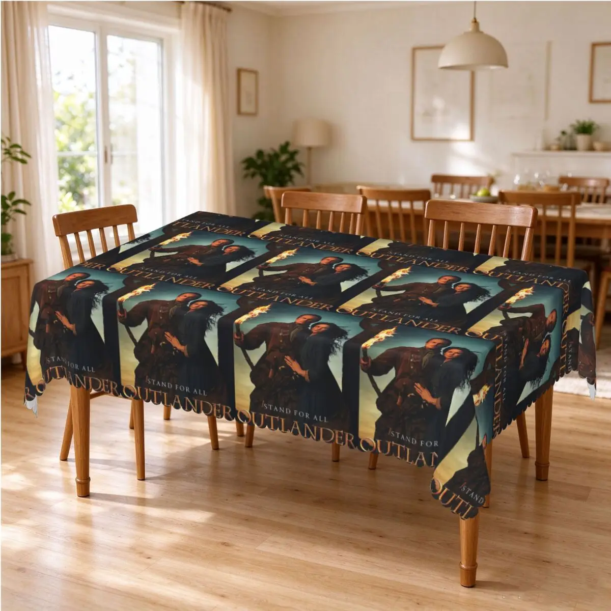 Jamie Fraser Outlander Tablecloth Restaurant Kitchen Rectangular Tablecloth Festival Decorations Tablecloth Dining Table Cover