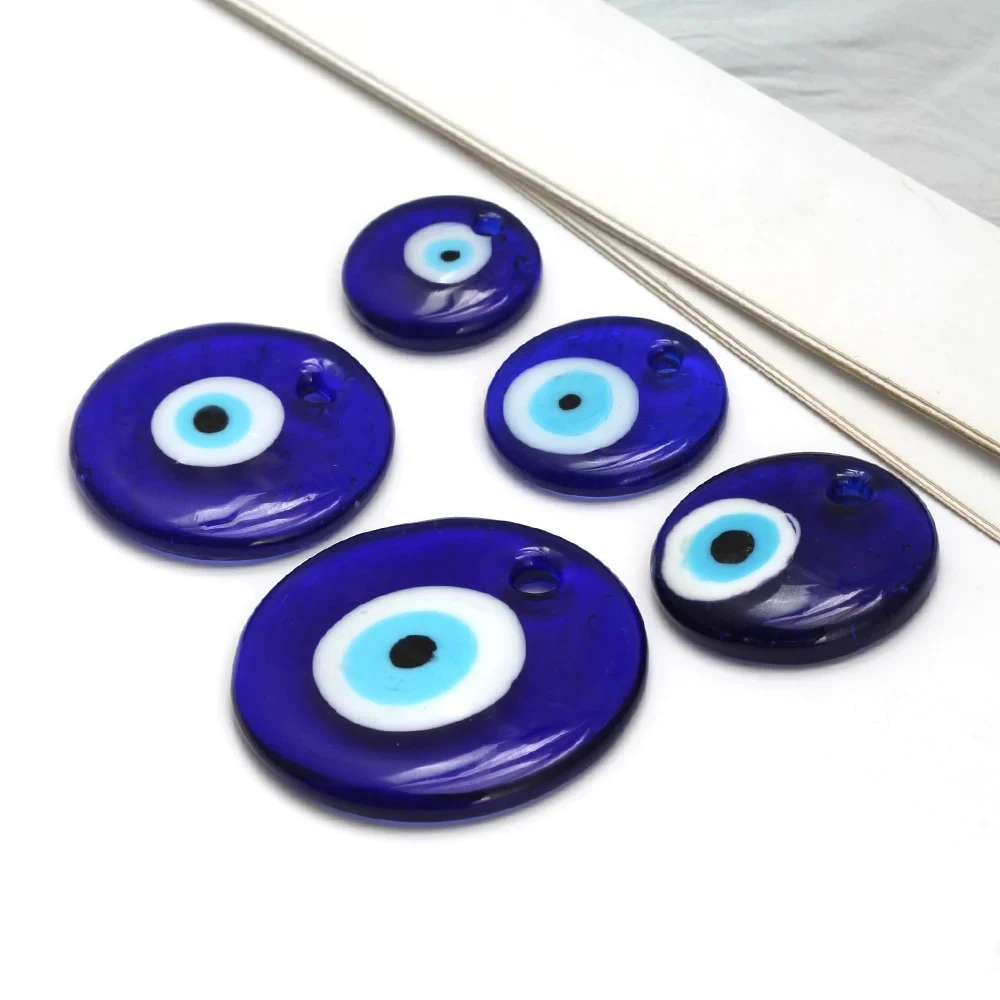 Lucky Eye Glass Blue Turkish Evil Eye Pendant Heart Star Fatima Hand Water Drop Pendant Charm for Necklace DIY Jewelry Making