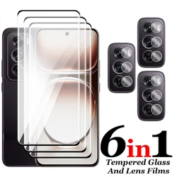 6in1 For OPPO Reno12 Pro 5G Glass For OPPO Reno12 5G Tempered Glass 6.7 inch 3D Curved Full Cover Screen Protector For Reno12