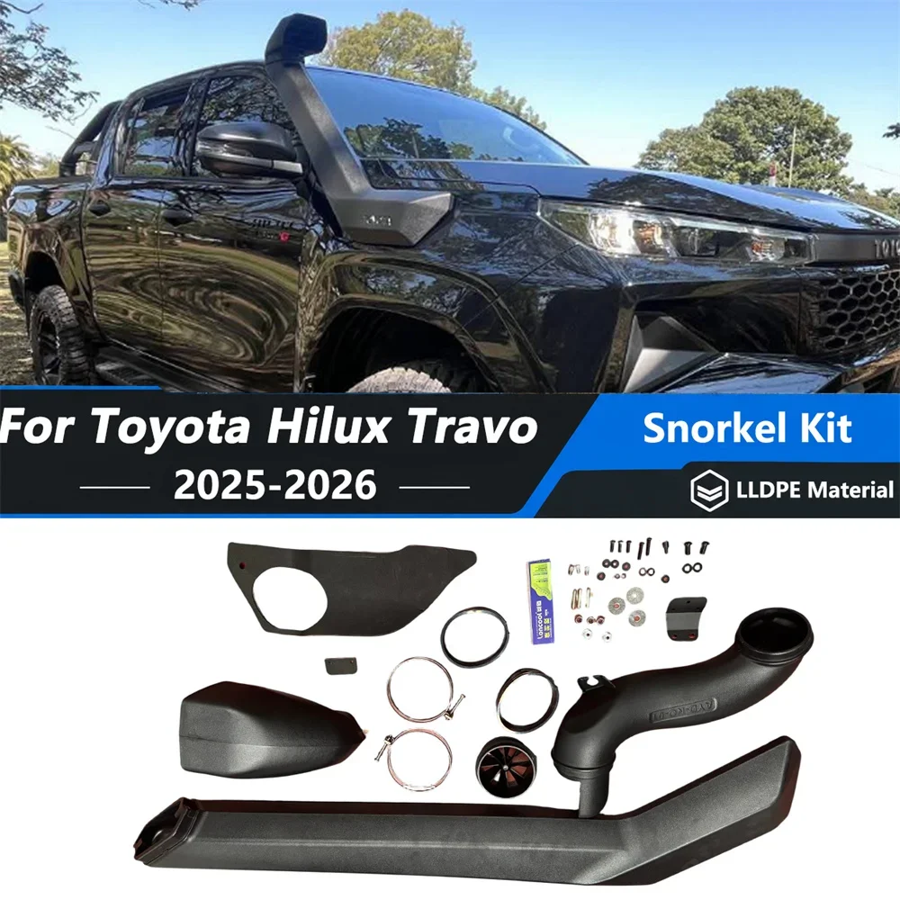 For Toyota Hilux Travo 2025 2026 Aftermarket Snorkel LLDPE Raised Air Intake 4x4 Offroad Safari Ute Parts Pickup Accessories