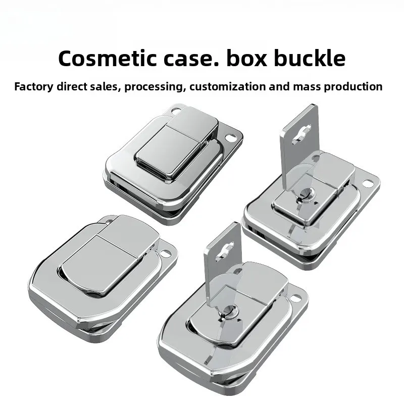 Vintage Antique Brass Spring Latch Anti-rust Metal Box Lock Clasp Hardware Buckle Fit Aluminum Medical Wine Gift Case