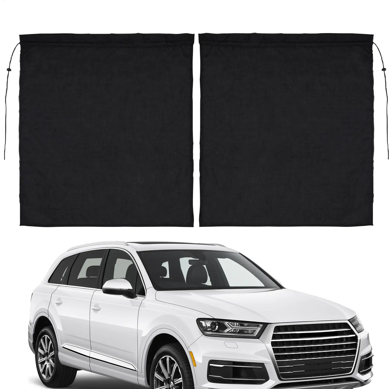 Car Window Curtains Light Blocking Car Sunshade Screen Removable Shield Protector Visor Screen Cover For Sleeping RV Baby Kids
