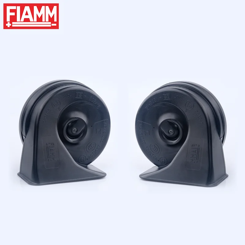 2PCS FIAMM Trumpet Horn 12V Automotive General 410/510Hz Disc Car Horn AM80SX Waterproof Auto Snail Horn Whistle Bass Speakers