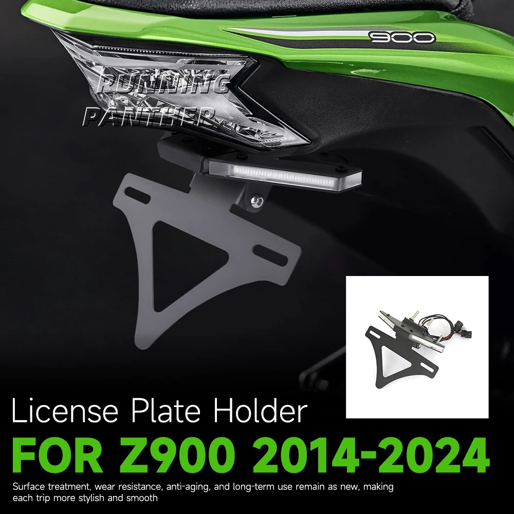 

Z900 For Kawasaki Z900 z900 z 900 2014-2024 Motorcycle Integrated License Plate Holder Turn Signal Short Tail Accessories