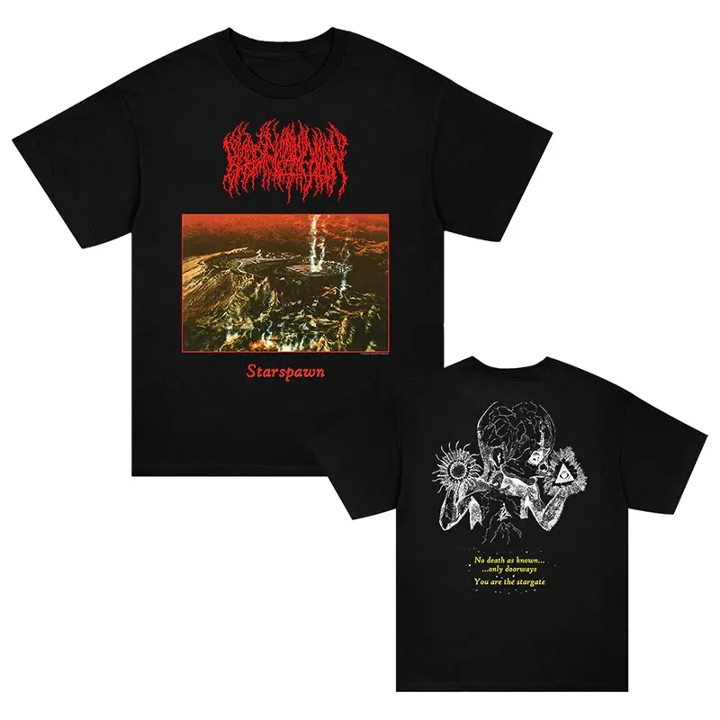 New BLOOD INCANTATION Band's Dark Metal Style Rock American Loose-pleated Men's and Women's T-shirt