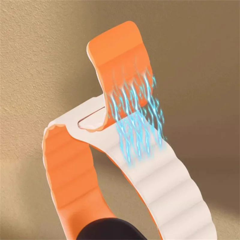 Magnetic Silicone Watchband For Xiaomi mi band 8 Strap Replacement Sport Wrist For Mi band 8 Correa Bracelet Double Color Strap