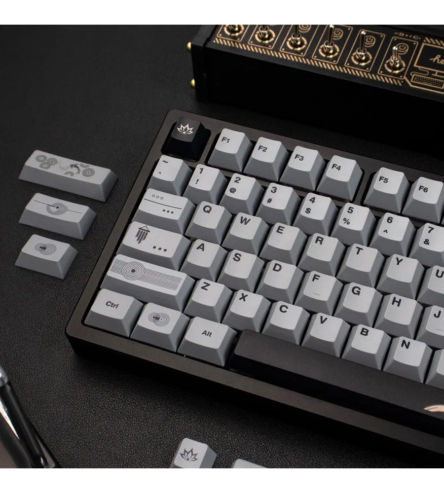 Wooting Zen gray/beige/gray yellow keycap PBT sublimation original magnetic axis wireless mechanical keyboard