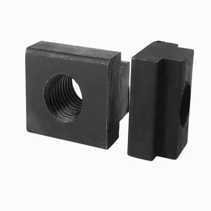 5Pcs M5 M6 M8 M10 M12 M14 DIN508 Black Oxide Finish Grade 8.8 Carbon Steel T-Slot Nut Tapped Through Slot T-nuts Furniture