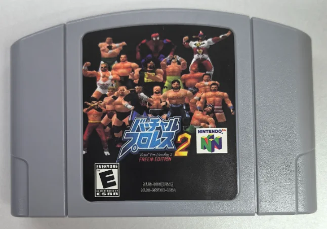 Virtual Pro Wrestling 2 FREEM Edition WWF No Mercy Plus V2.1 N64 Cartuccia di gioco (USA) WWF WrestleMania X WCW sabato notte