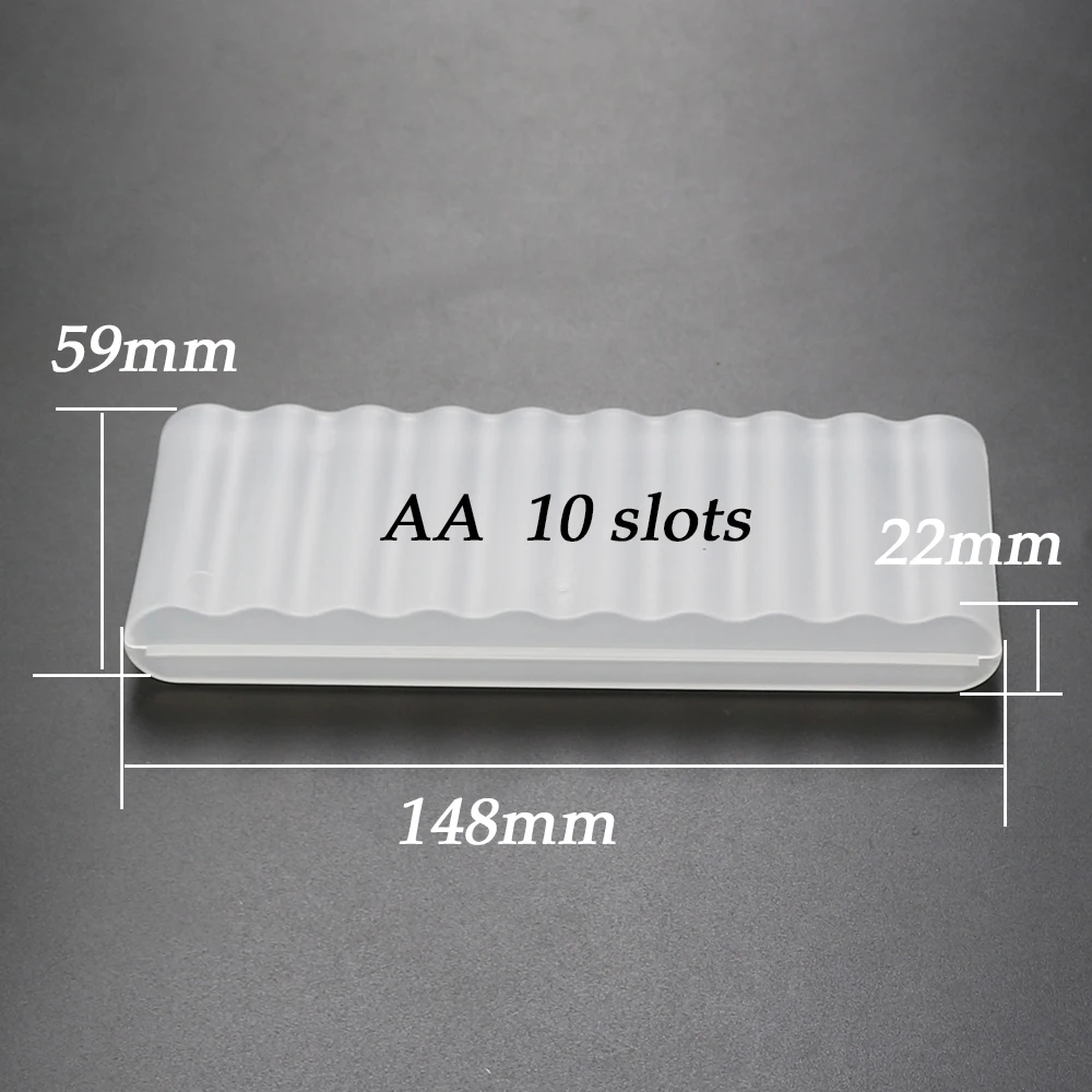 8/10 Grid AA AAA Plastic Battery Holder Case Organizer Container AA Batteries Storage Box Holder Hard Case Cover Battery Holder