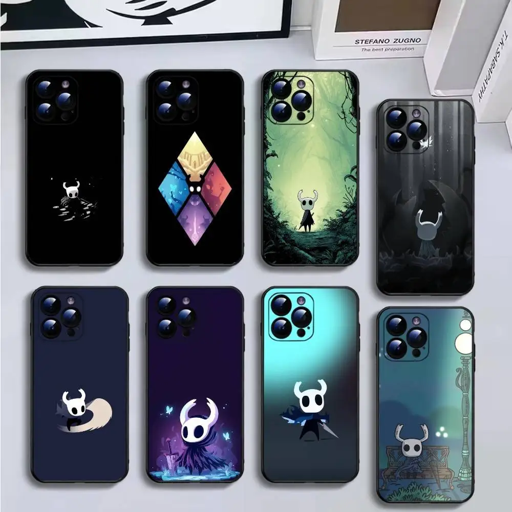 

Game Hollow Knight Phone Case For iPhone16,15,14,13,12,11 Plus,Pro Max,XS,X,XR,SE,Mini,8,7,Soft Black Cover