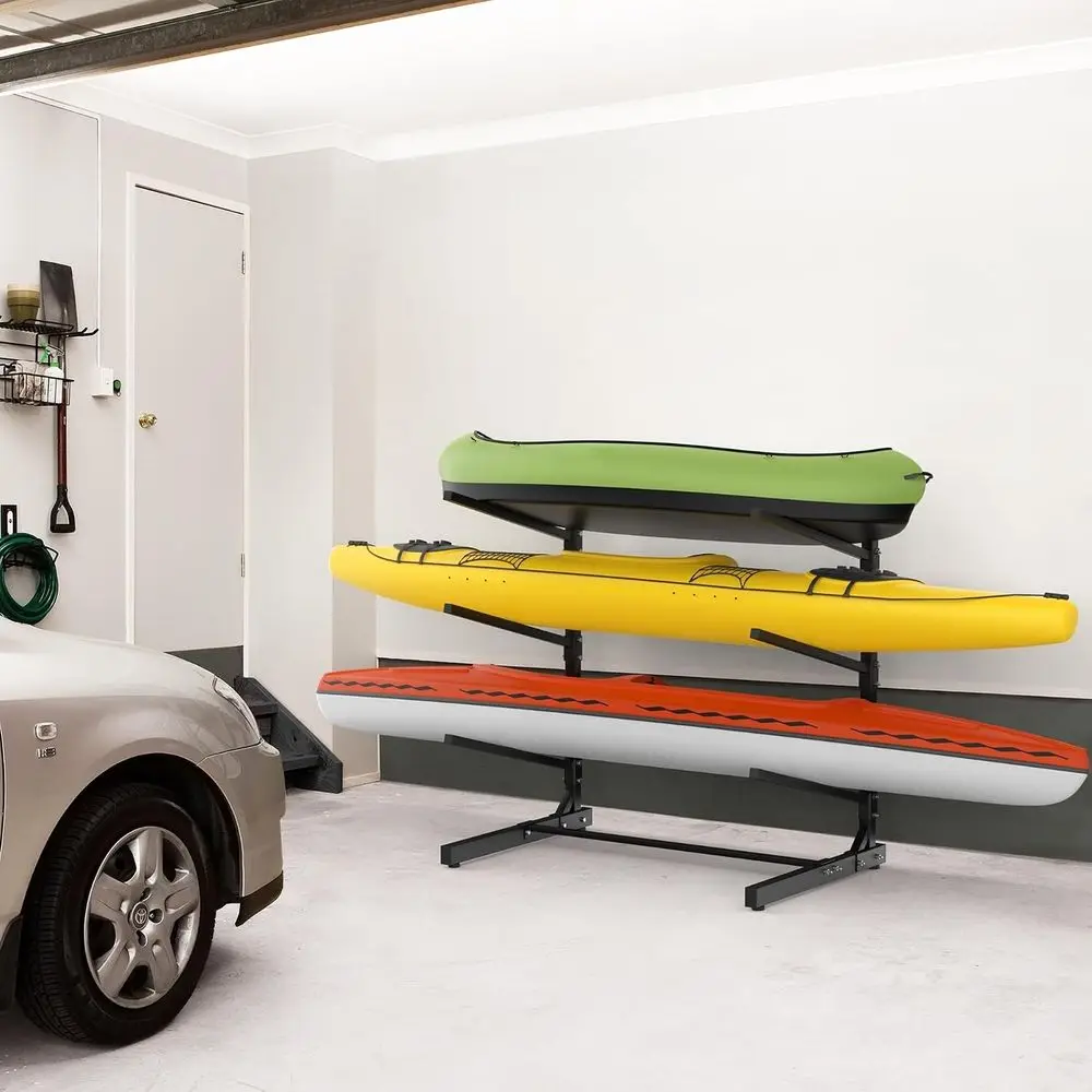 Adjustable Heavy-Duty Metal Storage Rack for Garage Use