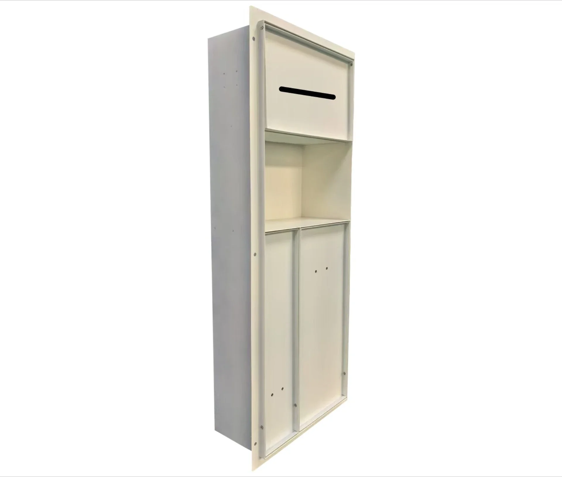 Stainless steel niche cabinet with trash can toilet brush tissue box toilet recessed rack