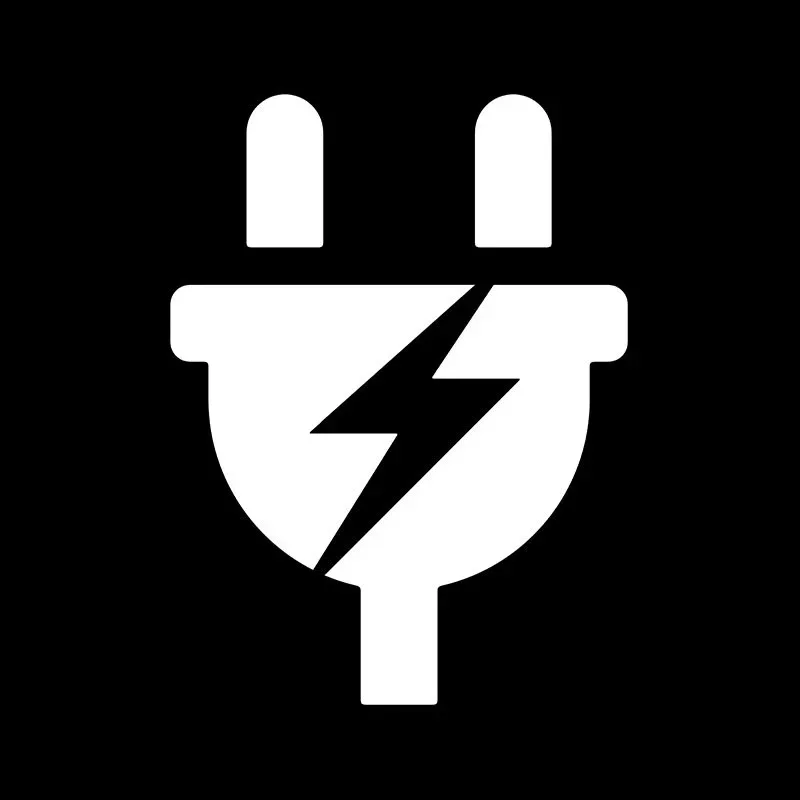 8cm Creative Plug Lightning Car Sticker Waterproof UV Resistant PVC Vinyl Decal Universal Auto Window Air Conditioner Surfboard