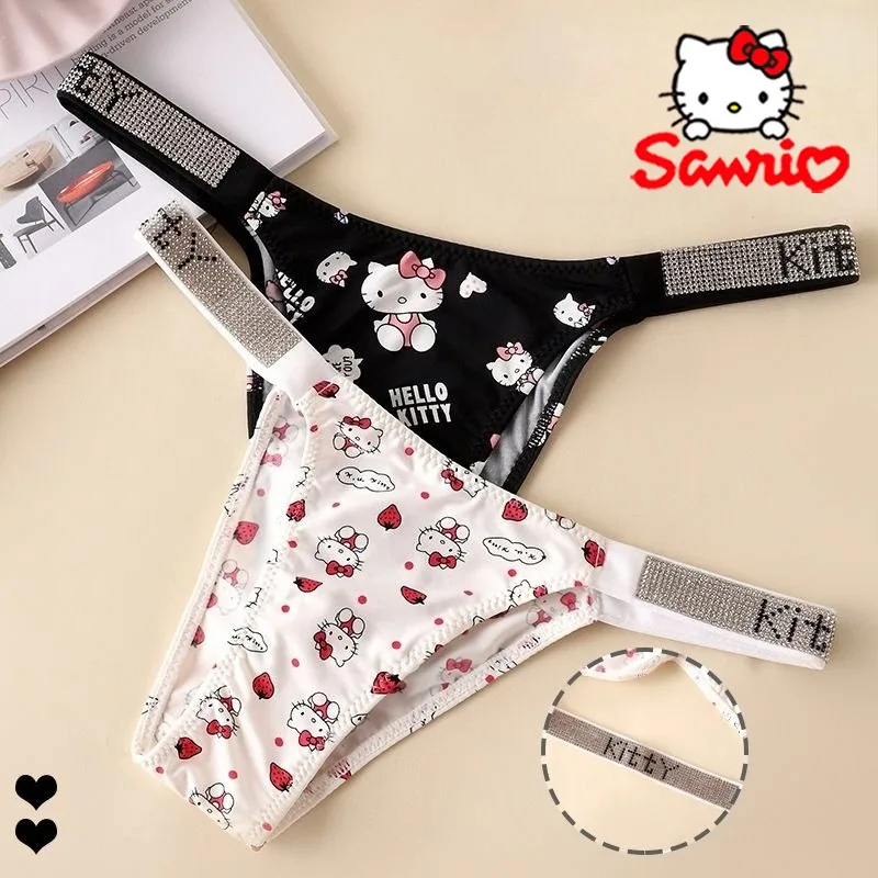 

Sanrio Hello Kitty сексуальные женские трусы с героями мультфильмов, модные треугольные брюки с принтом для девочек, летние тонкие дышащие трусы
