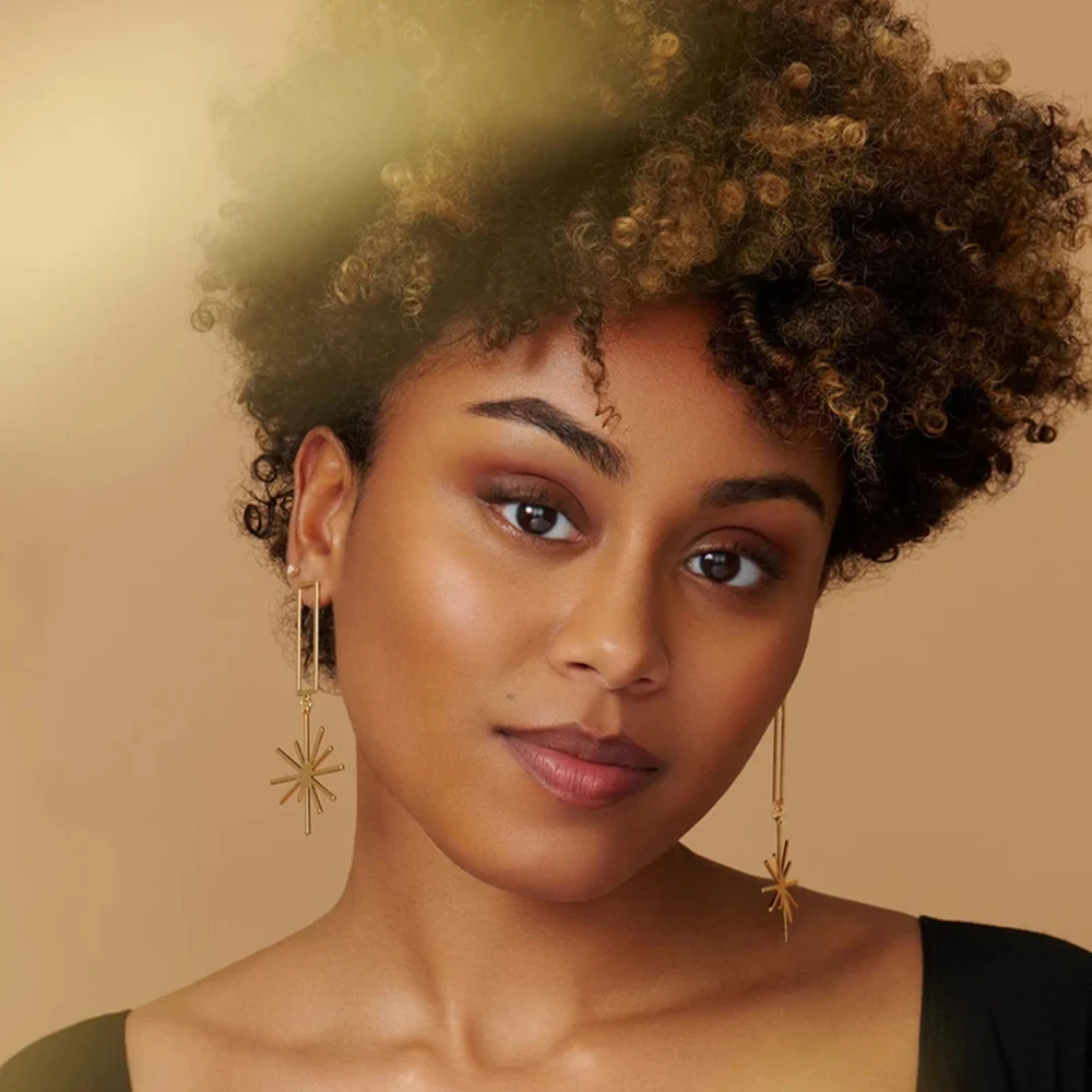 هندسية غير النظامية وأقراط للنساء مزاجه ثمانية نجوم مدببة موضة اللون الذهب شرابة الأقراط الطويلة