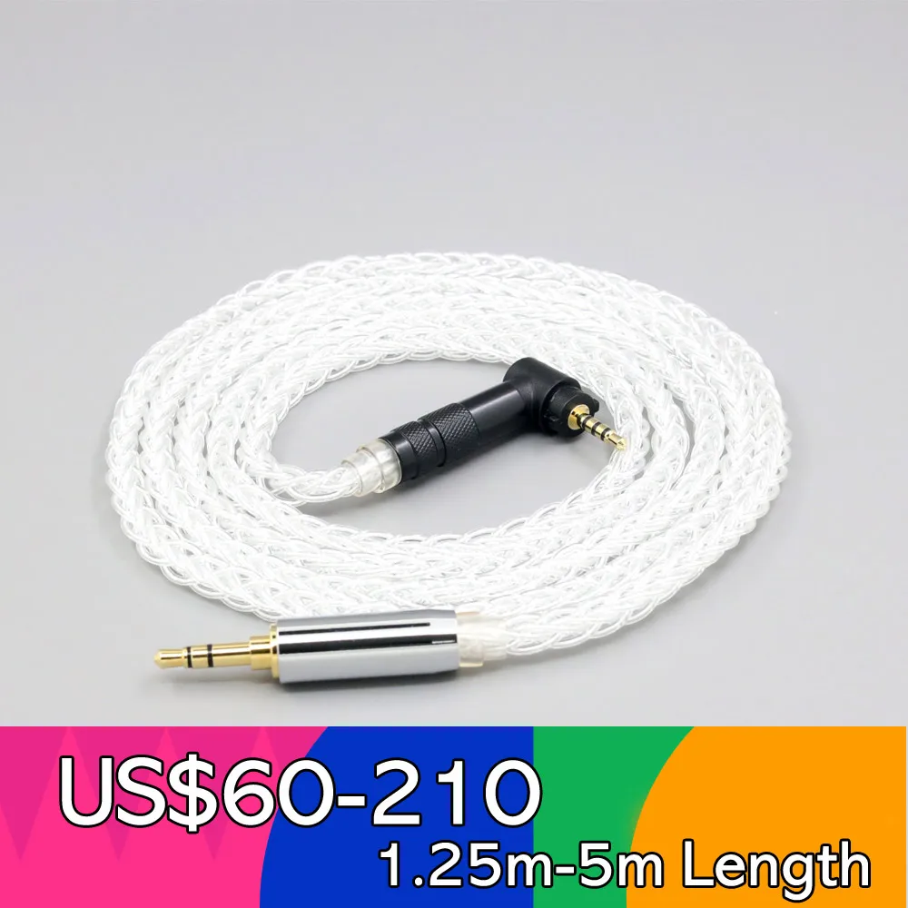 8 Core 99% 7n Pure Silver Palladium Earphone Headphone Cable For Fostex T50RP 50TH Anniversary RP Stereo LN008498