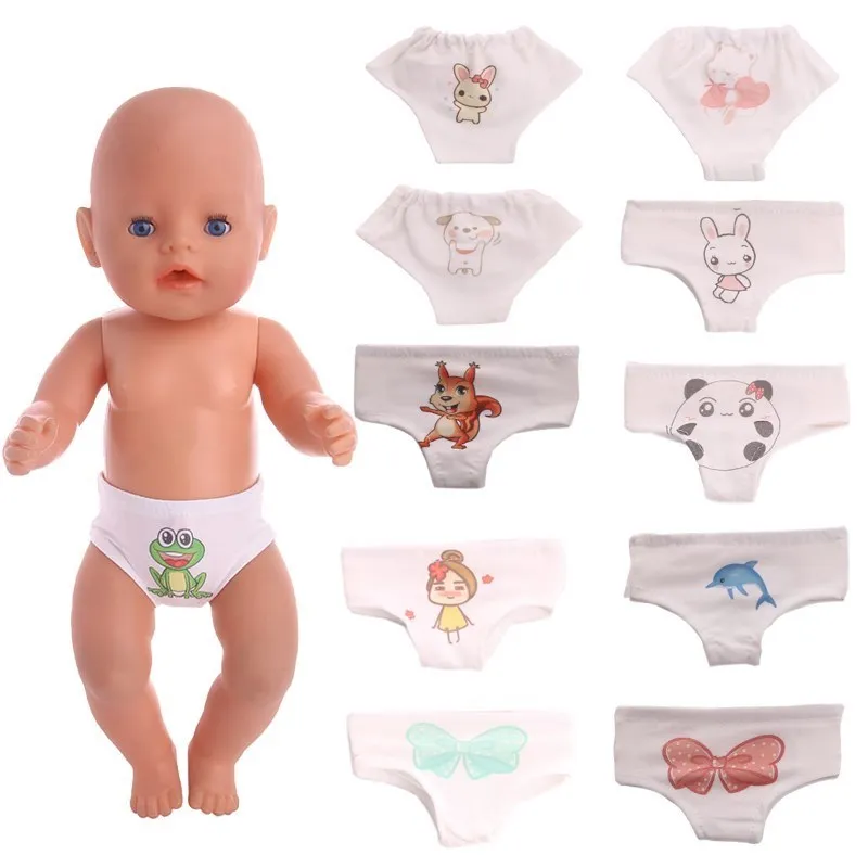 1Pc Cute Animal Doll Underwear Animation Image For 18 Inch American Doll & 43Cm Born Baby Our Generation Doll Clothes accessory