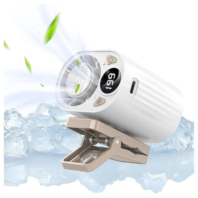BABZ Portable Detachable Waist Hanging Fan High Speed Charging Outdoor Cooling Fan Multi Functional Clip On