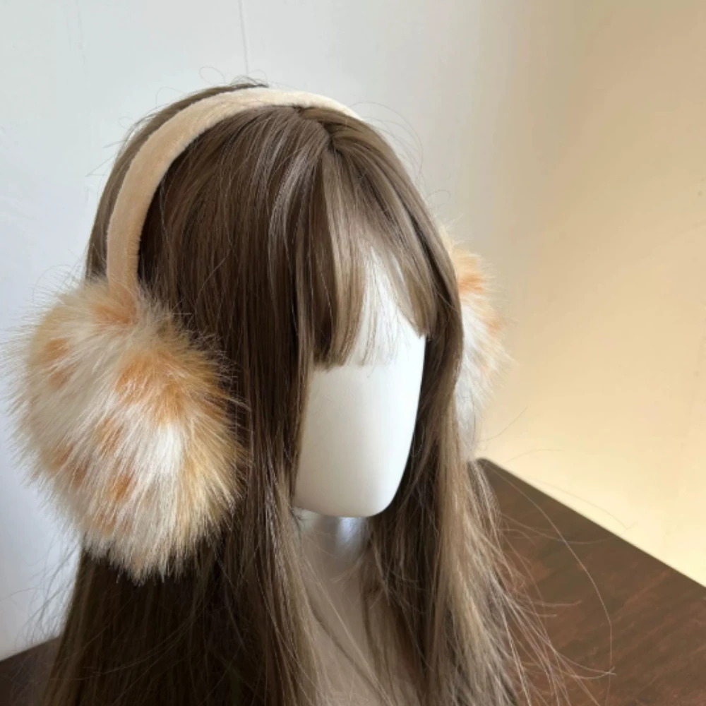 الشتاء إِلْكَة عيد الميلاد أفخم غطاء للأذنين اليابانية مبطن وشاح دافئ الحلو Kawaii قرون هيرباند تأثيري لطيف السنة الجديدة اكسسوارات #6