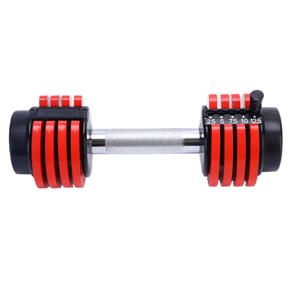 

Custom Logo Steel Main Frame Red Weights Adjustment Commercial Gym Dumbbells for Sale