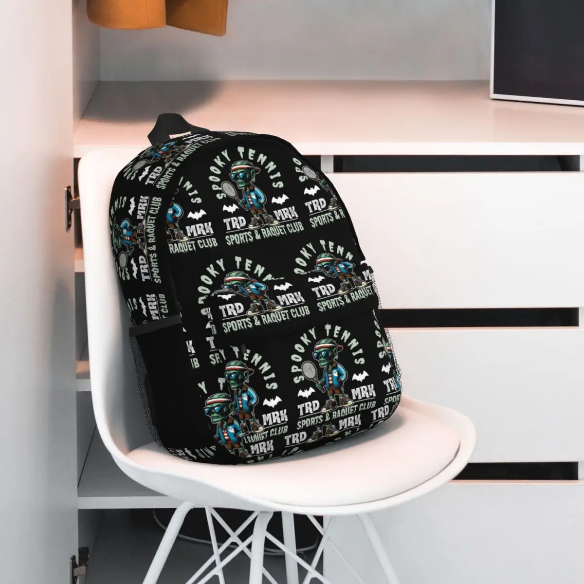 Spooky Tennis Sports And Raquet Club Backpack Hot Sale Daypack Large Capacity BookBag Shoulder Bags Men Women School Bag