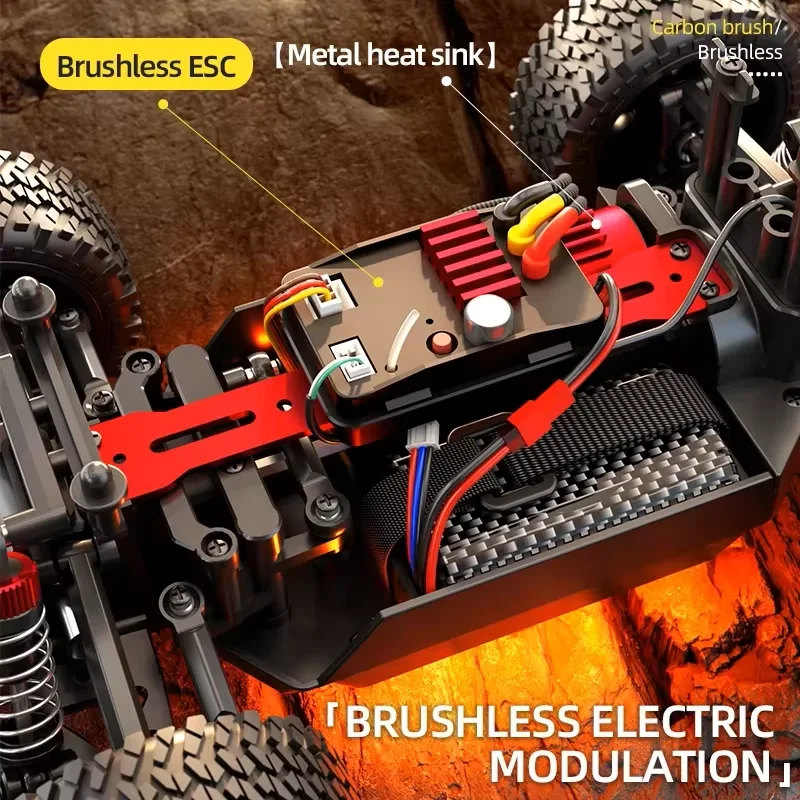 شاحنة كبيرة جديدة عالية السرعة RC للطرق الوعرة مع بطاريتين جاهزة لتشغيل لعبة التحكم عن بعد للأطفال المبتدئين والكبار #4