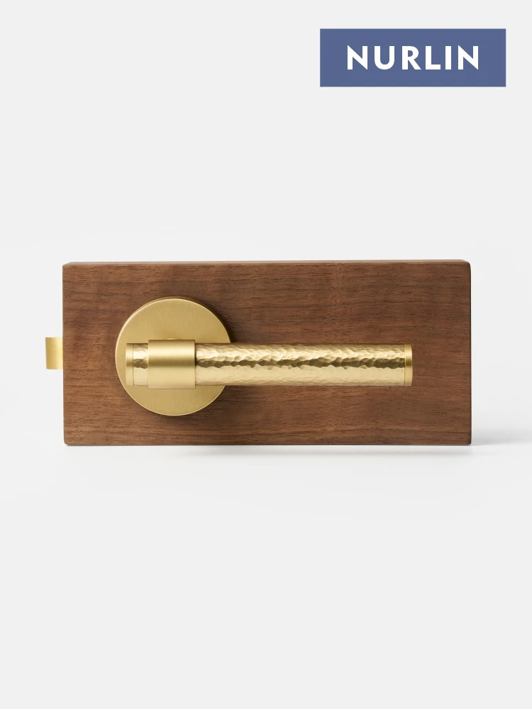 Nurlin الولايات المتحدة الأمريكية القياسية مادة النحاس اليد مطروق قفل باب الحمام مرور الخصوصية الإبهام نقر مفتاح مقبض