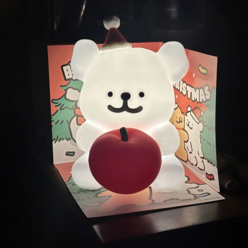 

Genuine Maltese Touch Light Night Light Cute Peripheral Desktop Collectible Ornaments Girl Birthday Gift