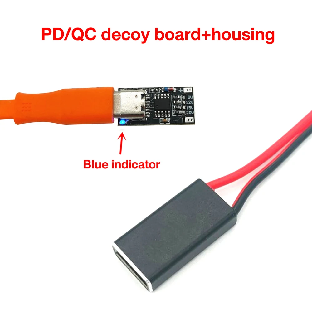 Typ-C PD2.0 PD3.0 9V 12V 15V 20V Schnelllade-Auslöser-Polling-Detektor USB-Boost-Stromversorgungs-Wechselmodul mit Gehäuse – Detail 3