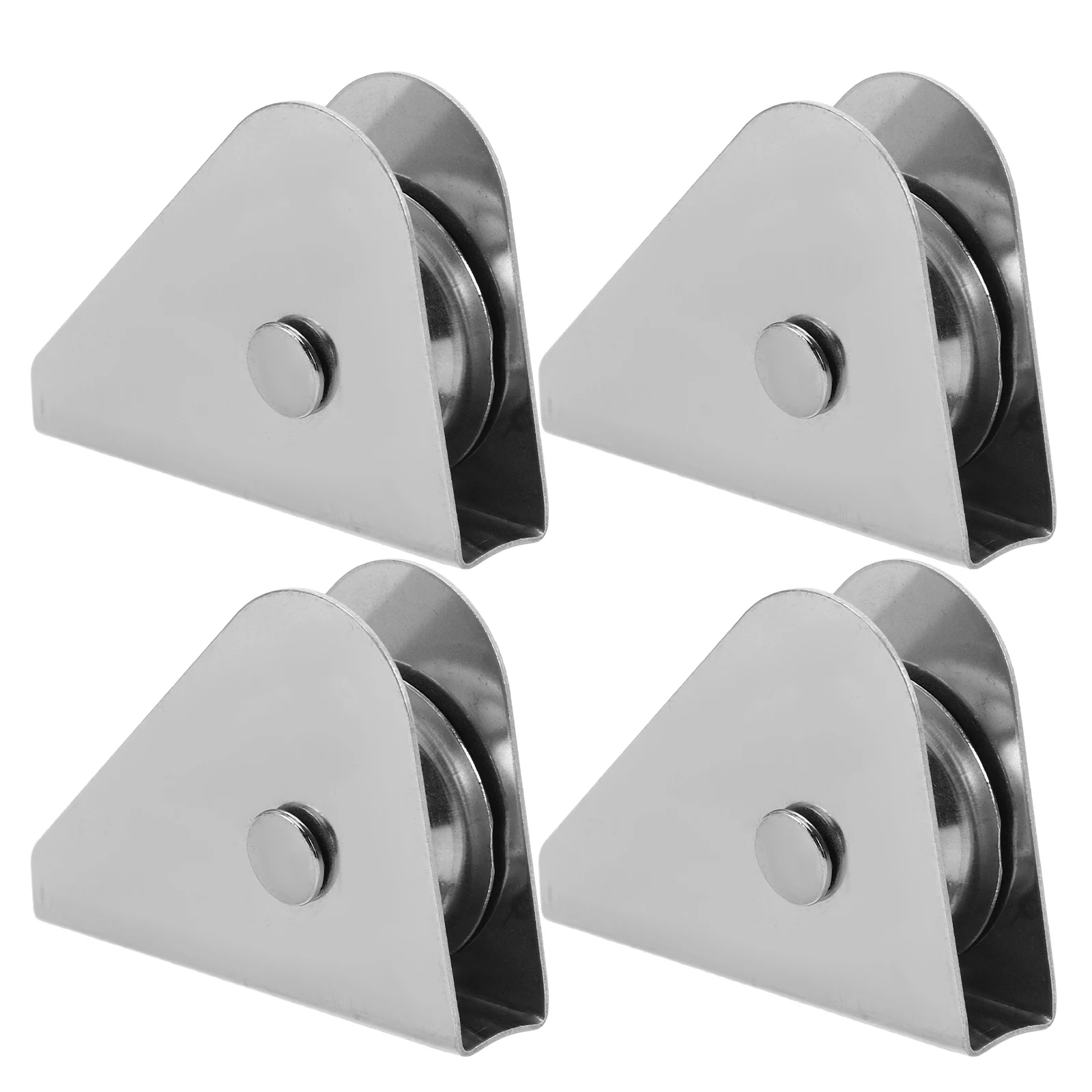 

4Pcs Flagpole Pulley Heavy Duty Stainless Steel Bearing Outdoor Weather Resistant Flagpole Hardware Repair Parts Smooth Quiet