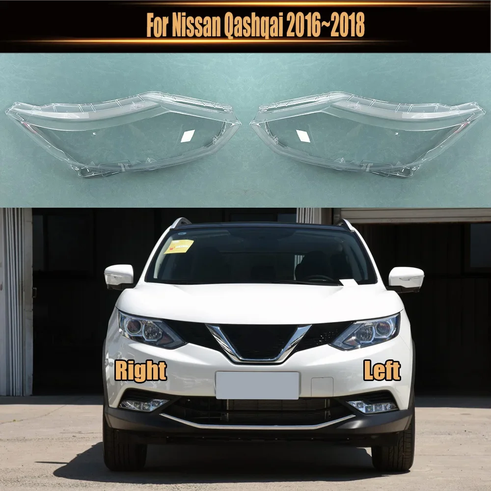 

For Nissan Qashqai 2016~2018 Headlamp Transparent Cover Headlight Shell Lens Replace The Original Lampshade Plexiglass